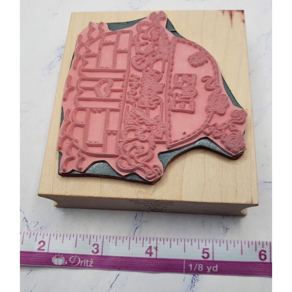 Noah’s Ark Heart Character Gingerbread Wood Mounted Rubber Craft Stamp